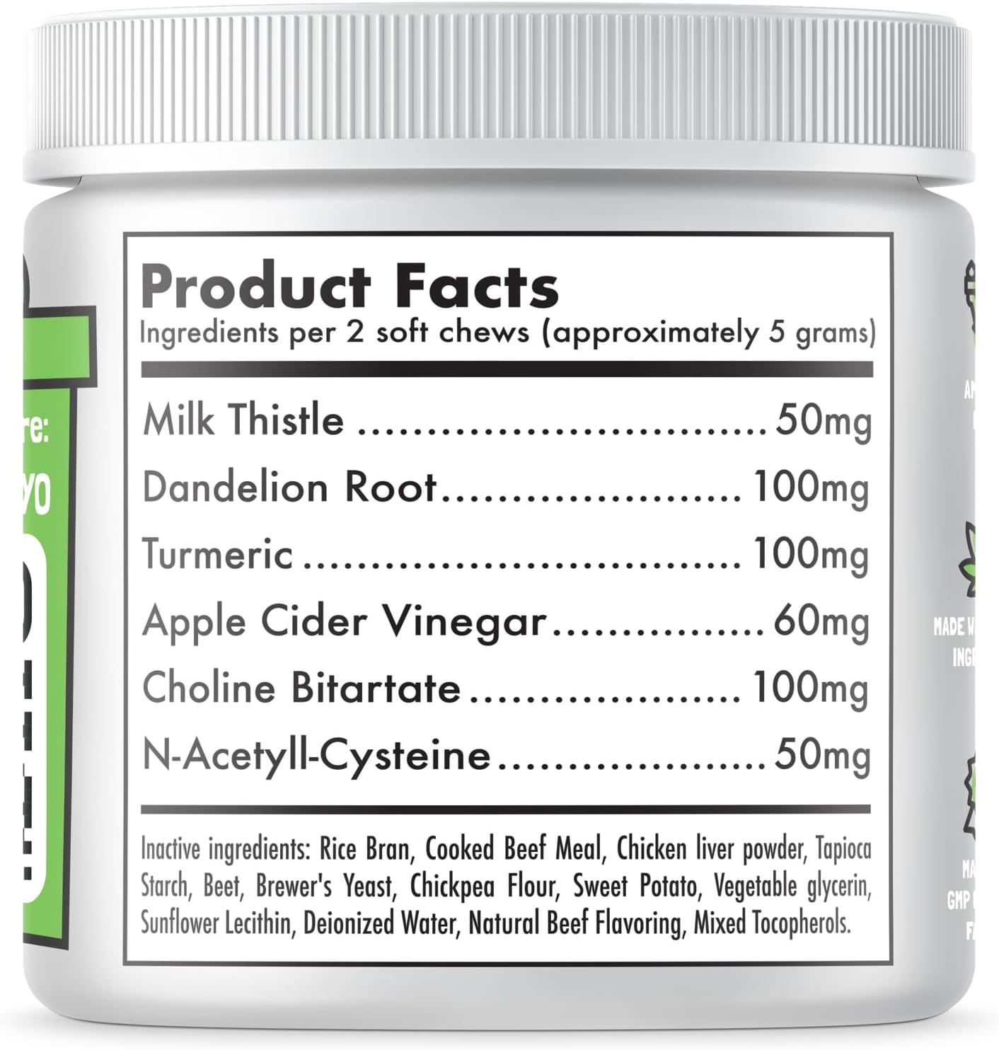 Liver & Kidney Support for Dogs – Natural Herbal Supplement with Milk Thistle, Turmeric & Dandelion Root (30 Soft Chews) - görsel 6