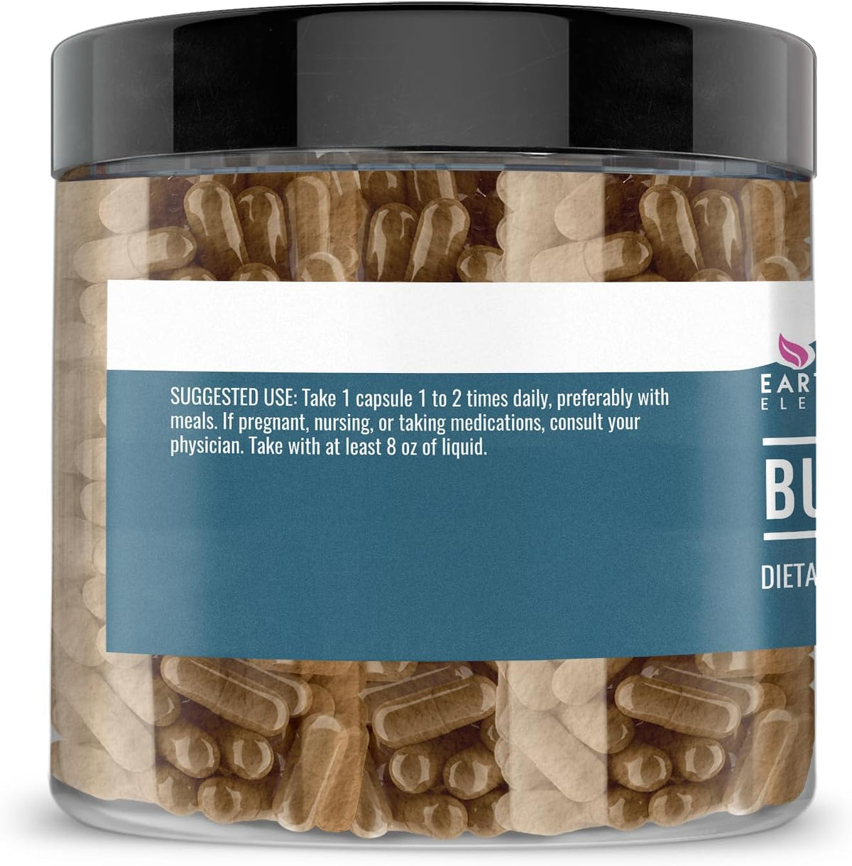 Earthborn Elements Burdock Root 200 Capsules - Pure & Undiluted, No Additives - görsel 3