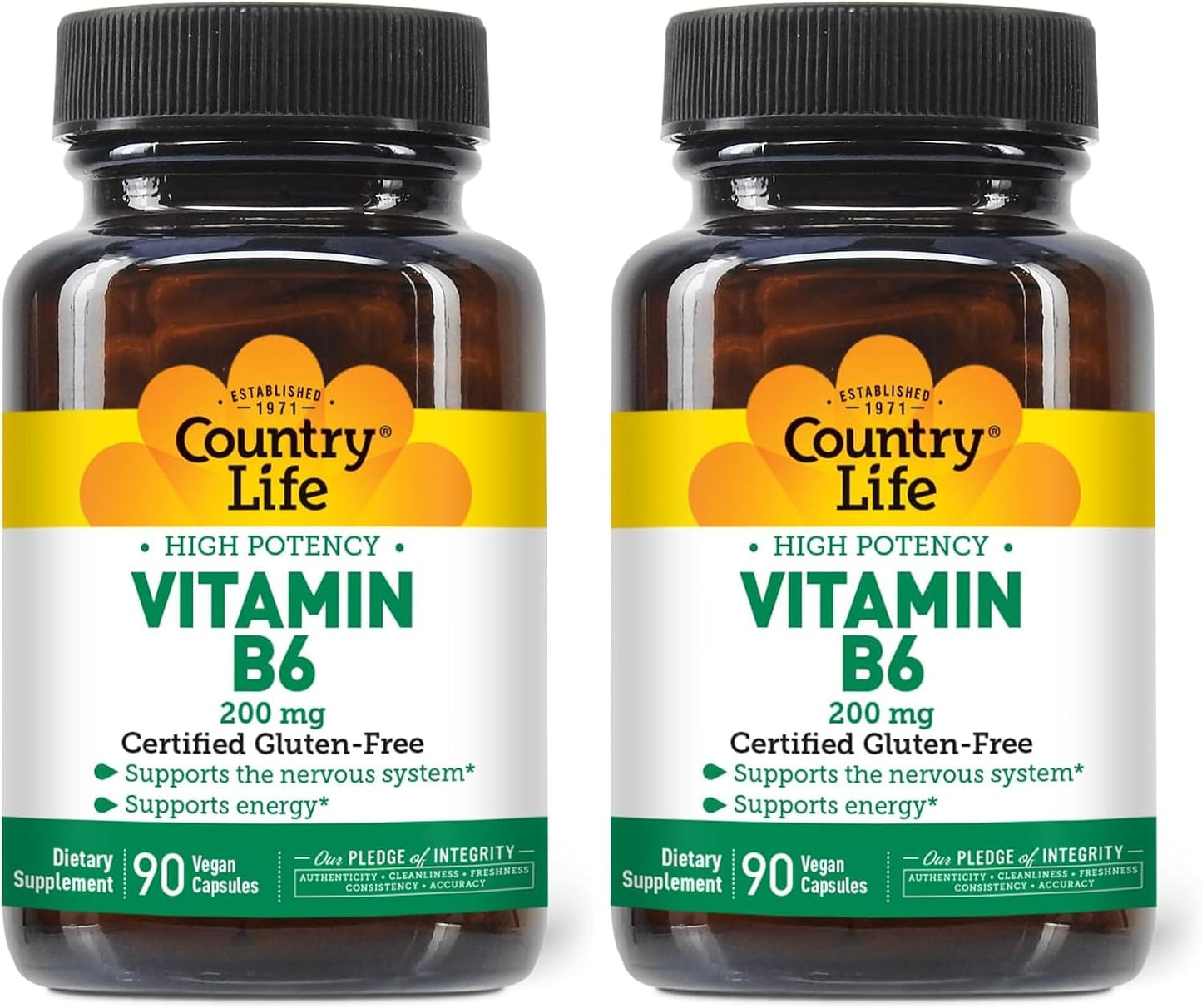 Country Life Vitamin B6 100 mg – 100 Vegan Capsules - görsel 8