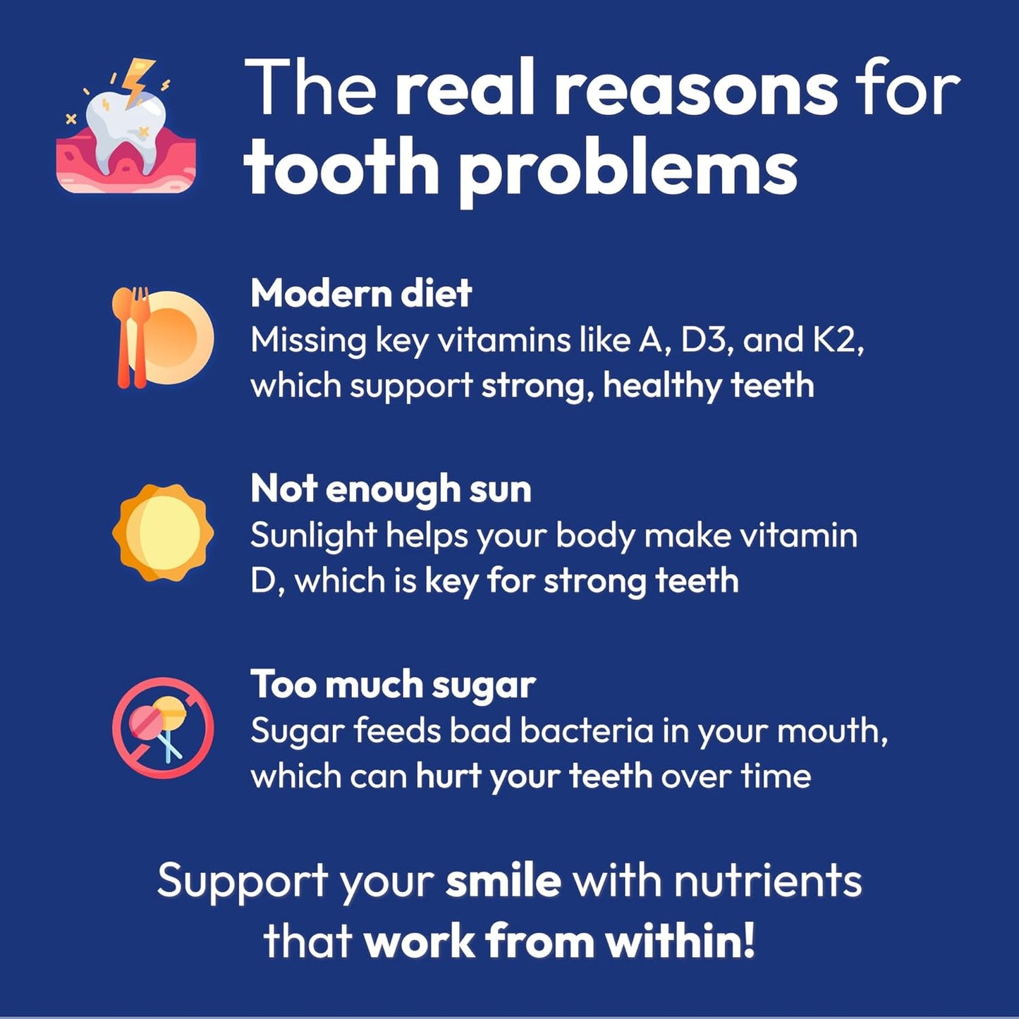 Strong Jaw Tooth Restore for Adults with Remineralising Gum Support - 180 Capsules - görsel 7