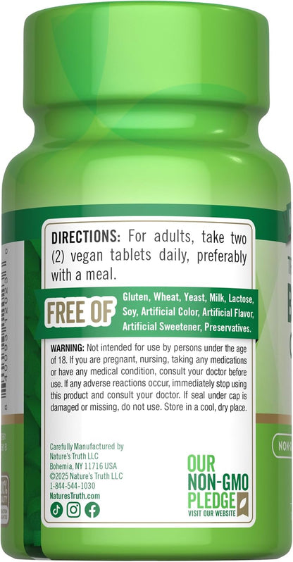 Nature's Truth Triple Action Boron Complex Food Supplement | 6mg | 180 Tablets | Vegan, Non-GM & Gluten-free Mineral Support