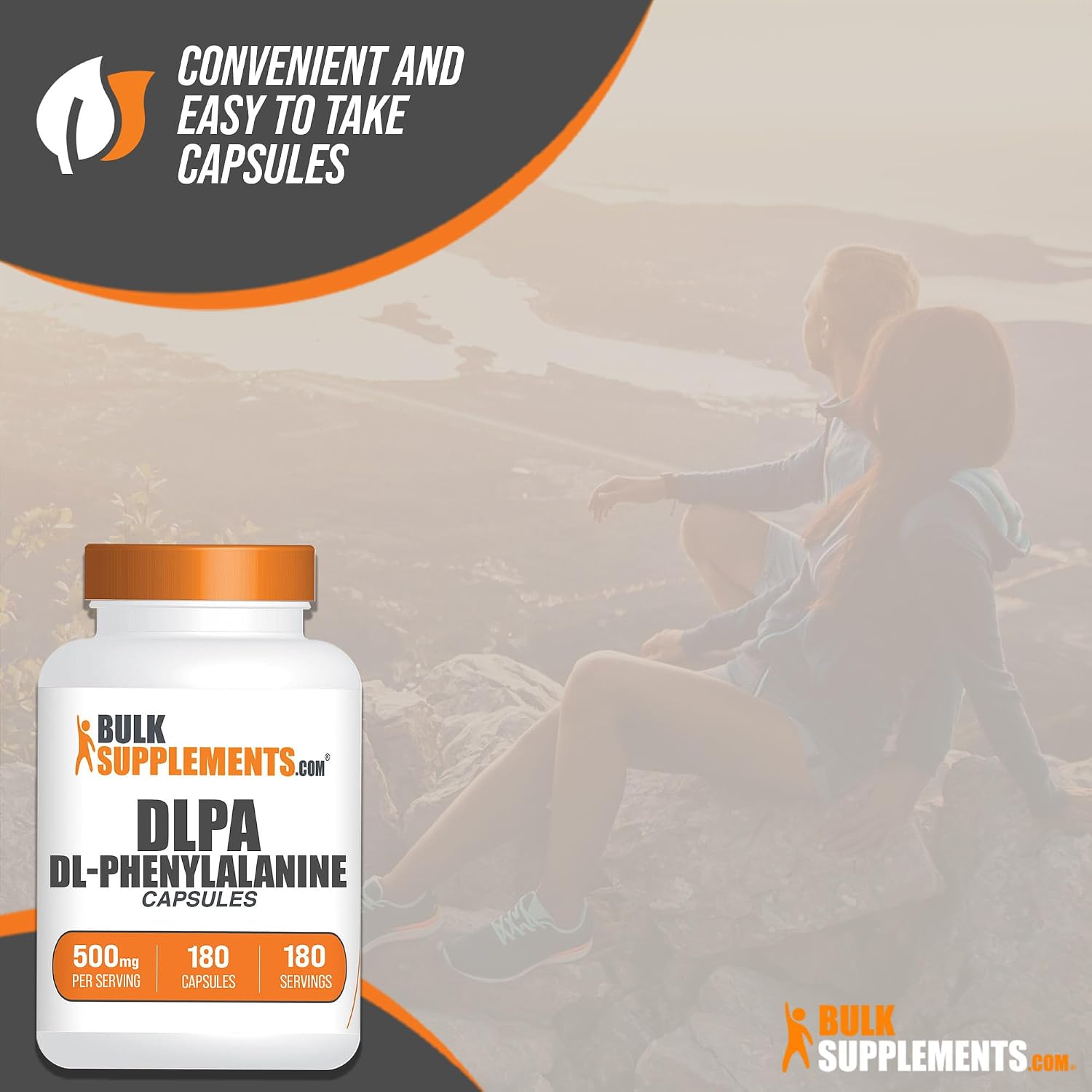 BulkSupplements.com DL-Phenylalanine Capsules - 500mg, 180 Capsules - görsel 5