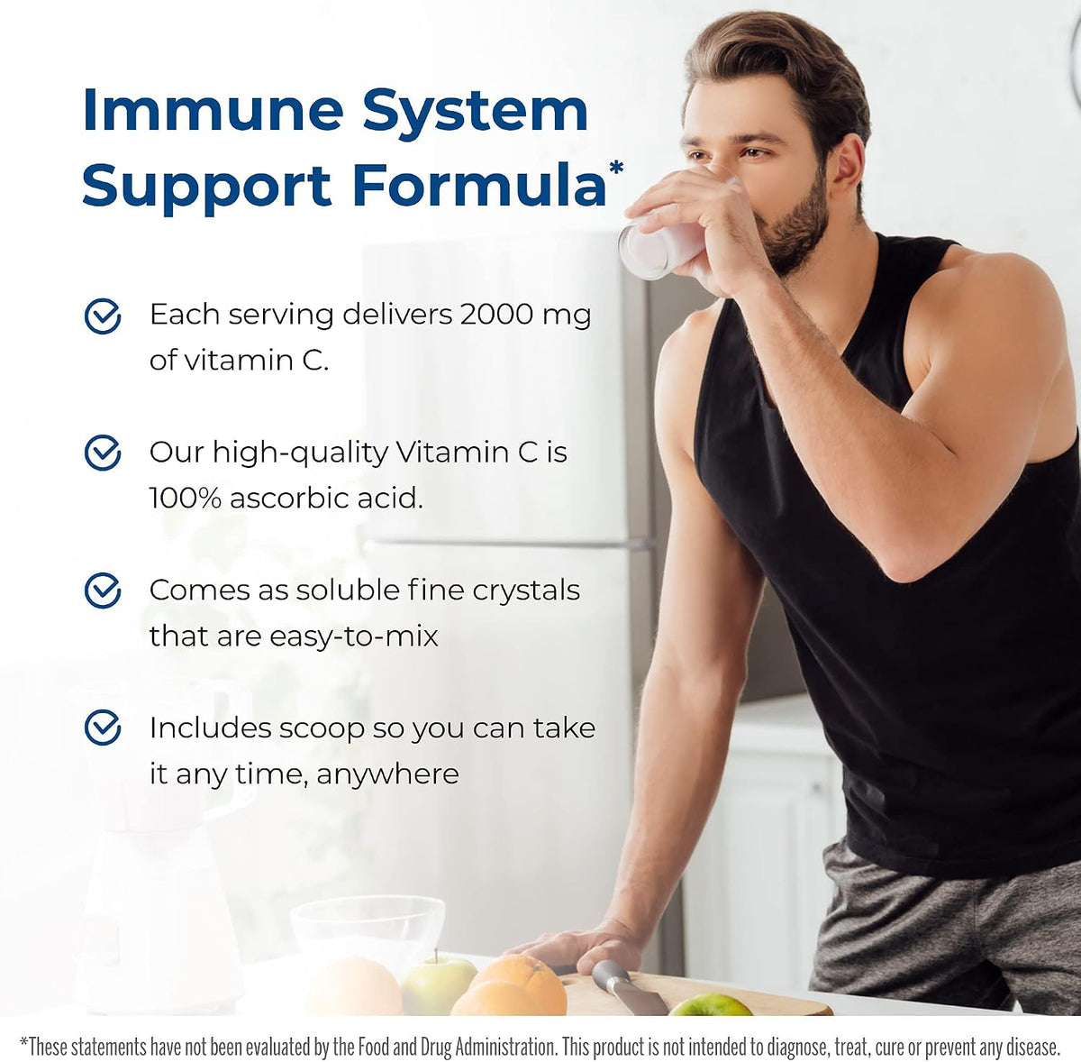 Immune & Genetics Protocols LLC Vitamin C High Potency Powder 2000 mg – Vegan, Non-GMO, 120 Servings - görsel 4