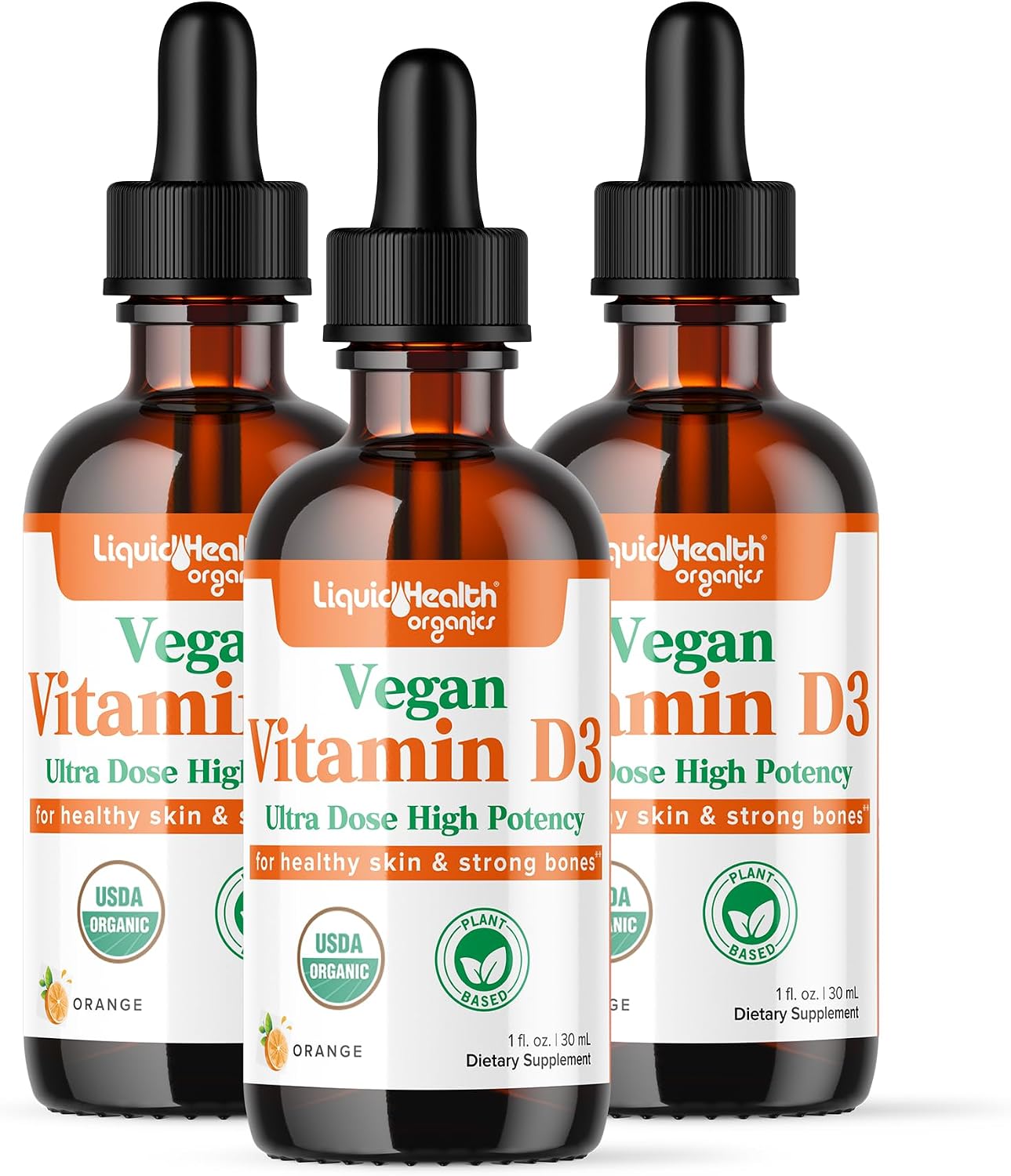 LIQUIDHEALTH Vitamin D3 4000 IU, USDA Organic Vitamin D Liquid Drops for Adults & Kids, Vegan Vitamin D for Immune System Support and Bone Health - Made in USA (2 Pack) - görsel 7