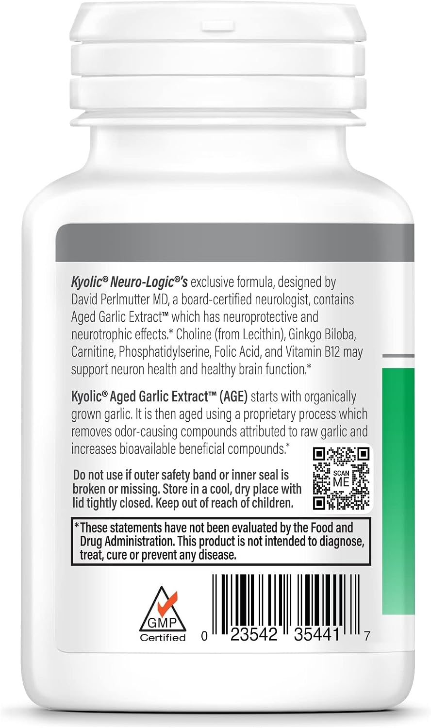 Kyolic Specialty Series Neuro-Logic, 120 Capsules (60 Servings) - görsel 4