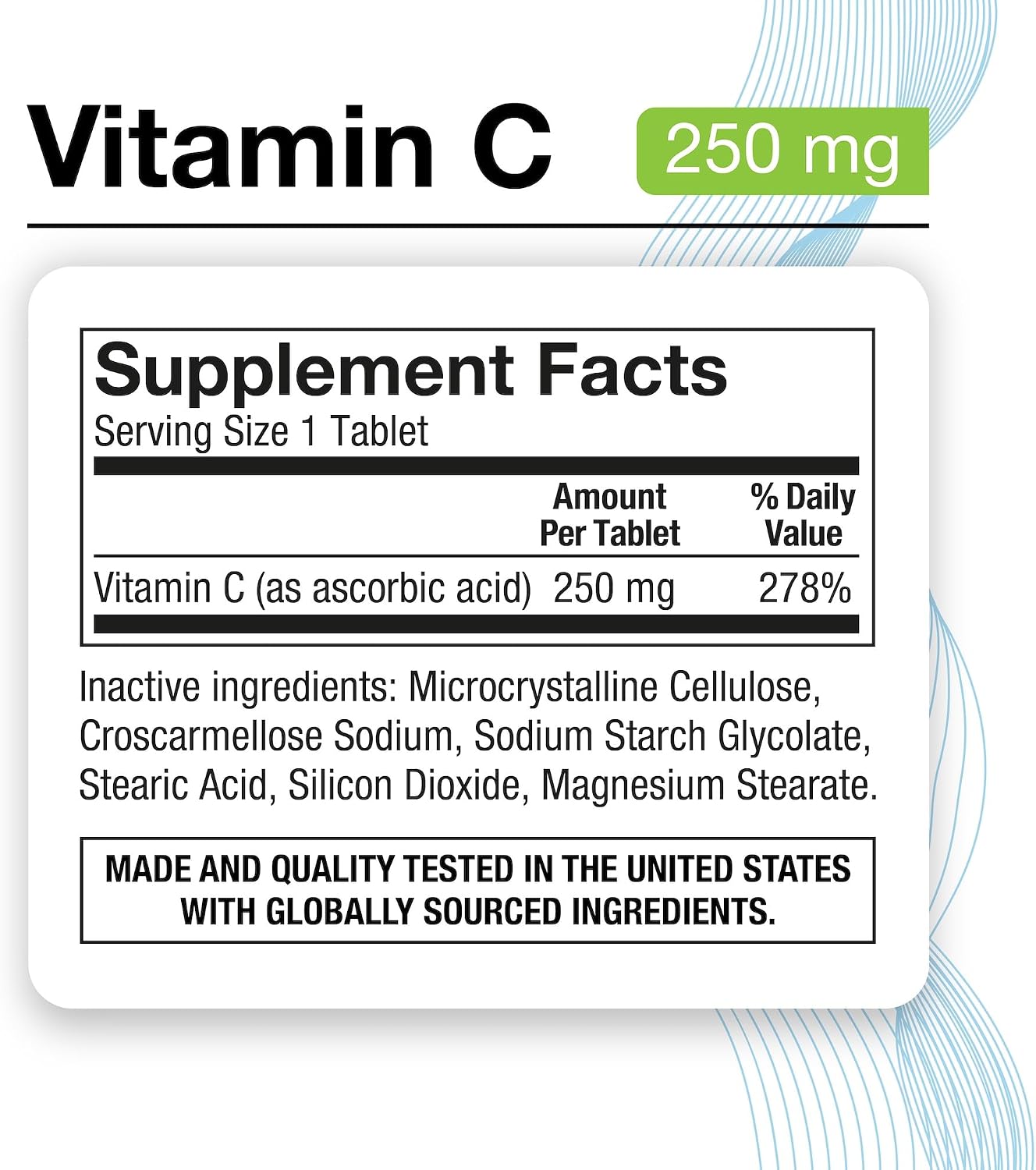 Puregen Labs Vitamin C 250 mg – 600 Tablets (3 Pack) - görsel 2