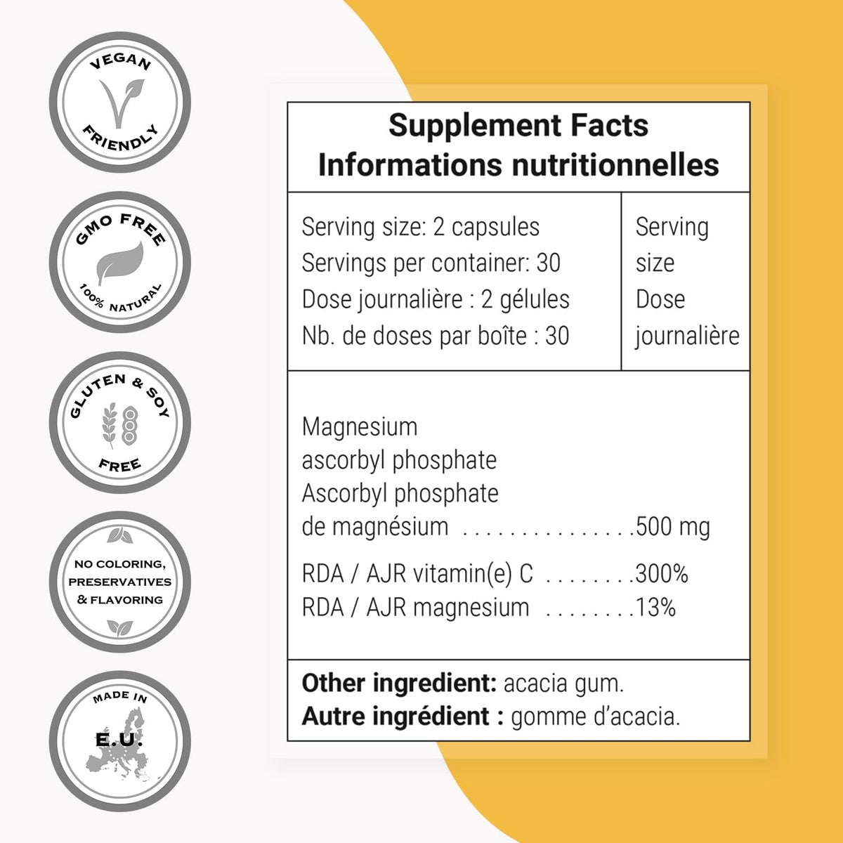 Supersmart Asc2P Vitamin C 500mg – Advanced Vitamin C Form – 60 Vegetarian Capsules - görsel 4