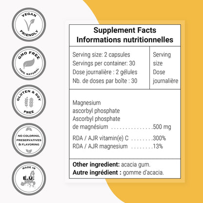 Supersmart Asc2P Vitamin C 500mg – Advanced Vitamin C Form – 60 Vegetarian Capsules