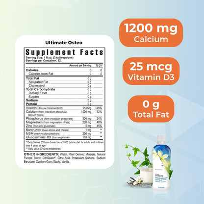 Youngevity Ultimate Osteo-Fx Liquid – Bone Health Support with Calcium Citrate & Vitamin D3, 946 ml