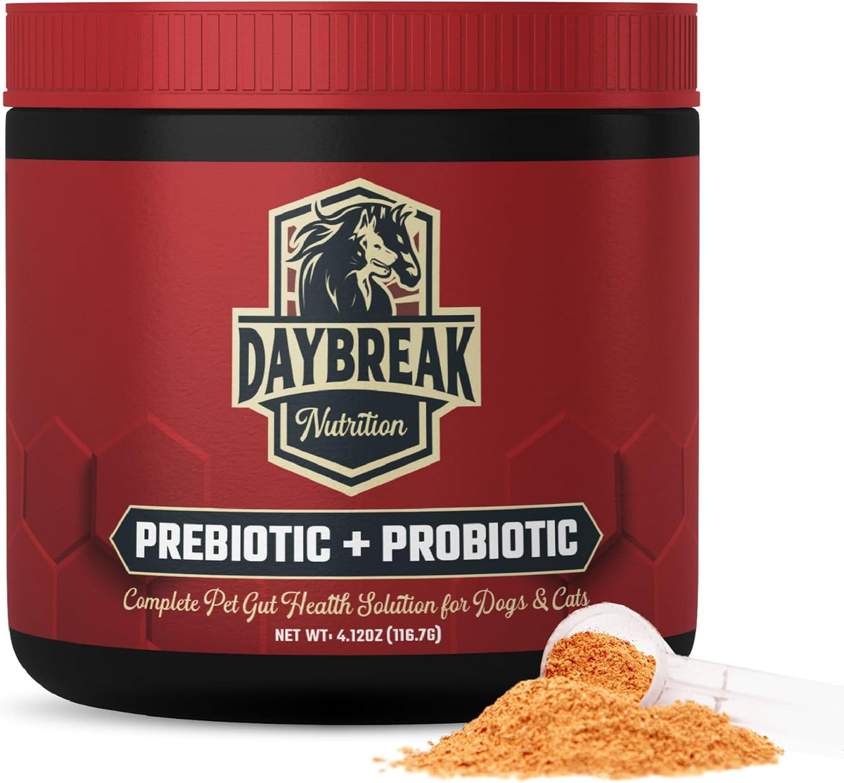 Daybreak Nutrition Probiotics for Cats & Dogs - 6 Billion CFU Prebiotic & Probiotic Powder - 8 Strains - Gut Health Supplement - görsel 1
