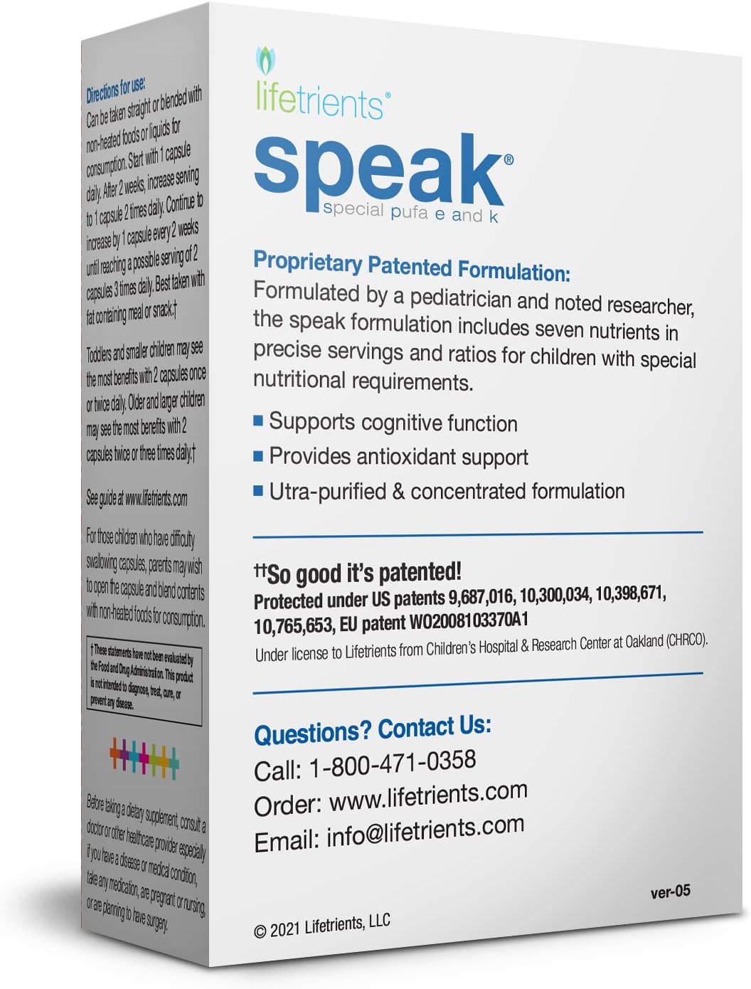 Lifetrients Speak® Children's Omega-3 with GLA, Vitamins E & K — 60 Capsules - görsel 2