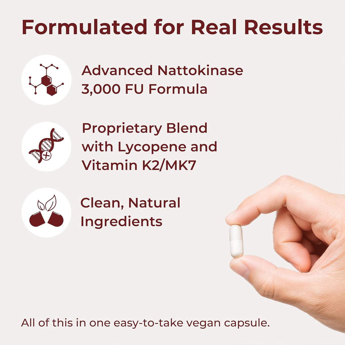 Vision Nutra Platexia with 3,000 FU Nattokinase NSP-2 - Blood Circulation Support - Non-GMO & Kosher - 90 Vegan Capsules - görsel 5