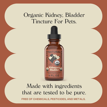 Complete Natural Products Organic Kidney & Bladder Concentrate for Pets - 4oz - Pure Organic Kidney & Bladder Concentrate