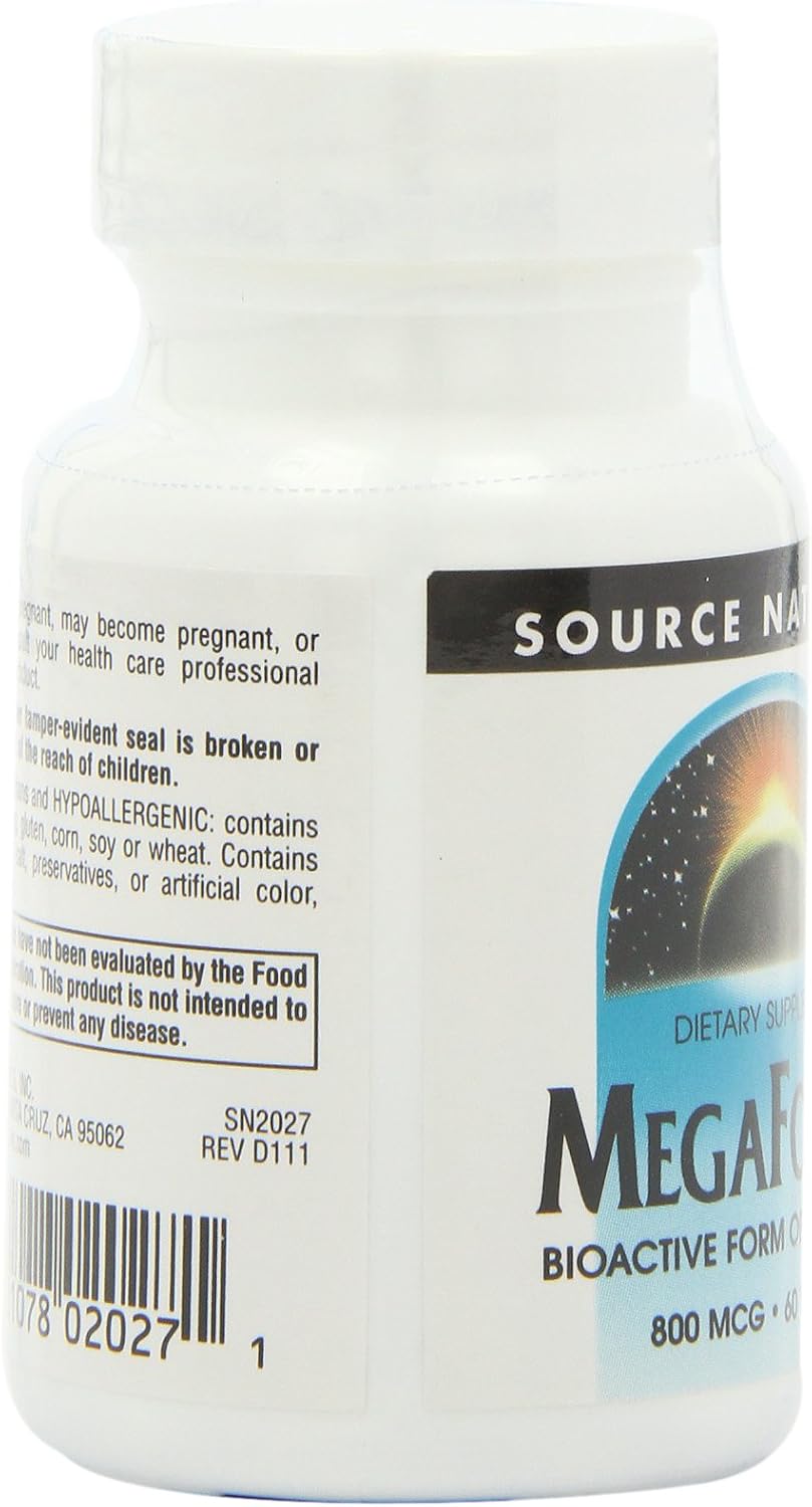 Source Naturals MegaFolinic – 60 Tablets (Pack of 2) - görsel 5