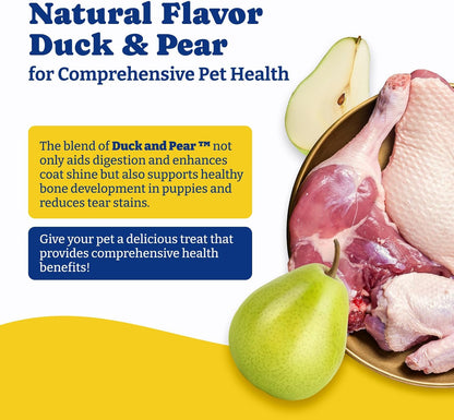 YoYoBay Probiotics for Dogs – Digestive Health, Immune Support, Itchy Skin Relief – Duck & Pear Flavour, 360 Chews (2 Pack)