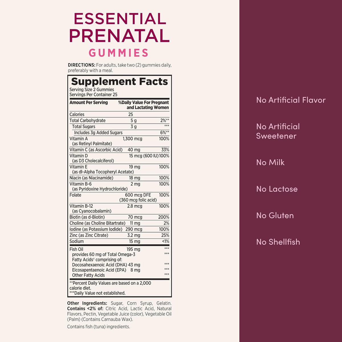Nature's Bounty Optimal Solutions Essential Prenatal Gummies, 50 Gummies - görsel 5