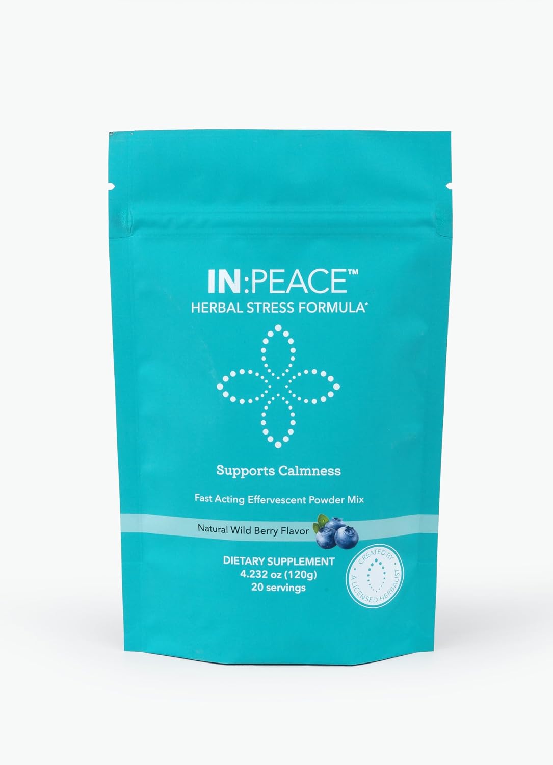 IN:Peace Herbal Calming Formula – 20 Servings, Wild Berry Flavour - görsel 1