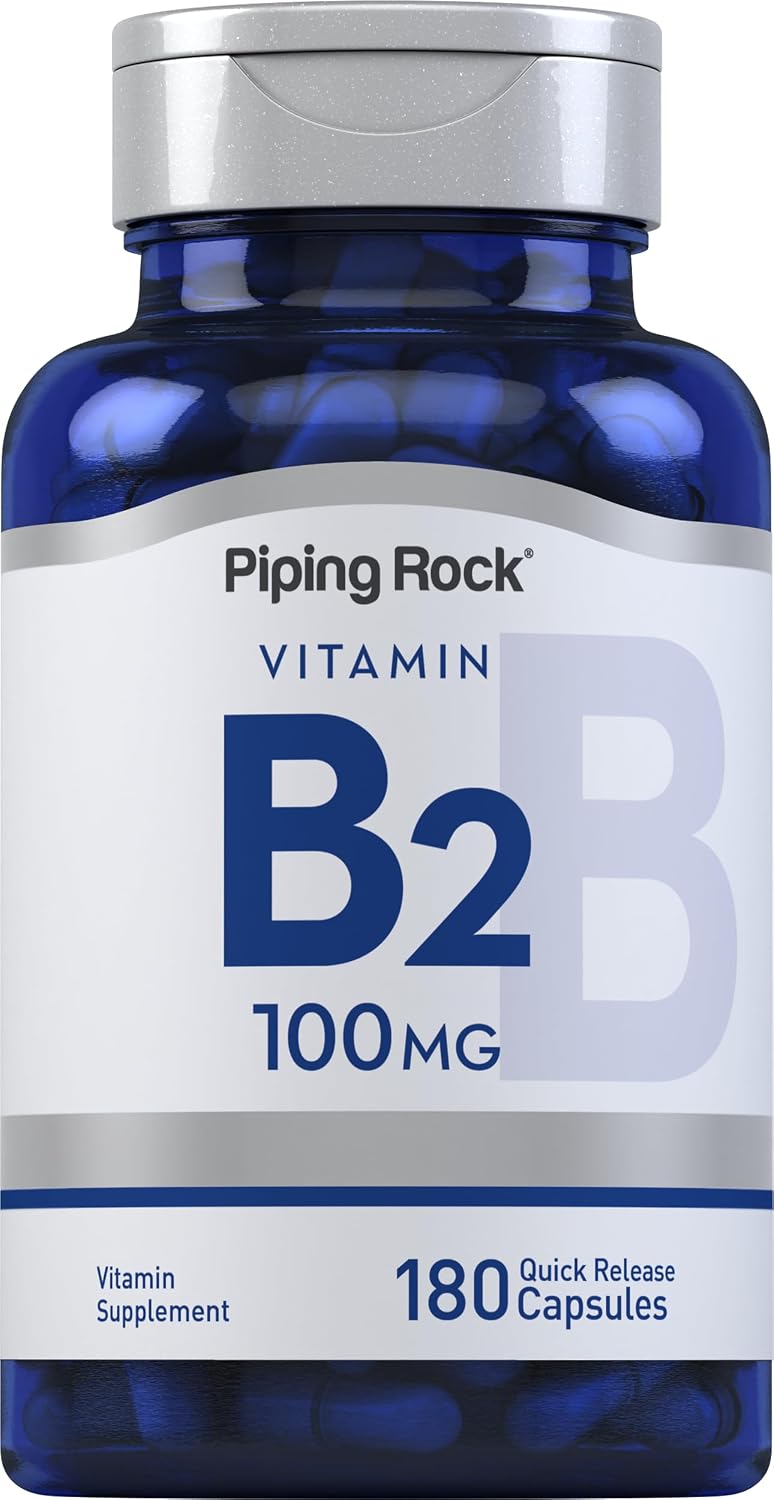 Piping Rock Vitamin B2 100mg | 180 Vegetarian Capsules (Riboflavin) - görsel 1