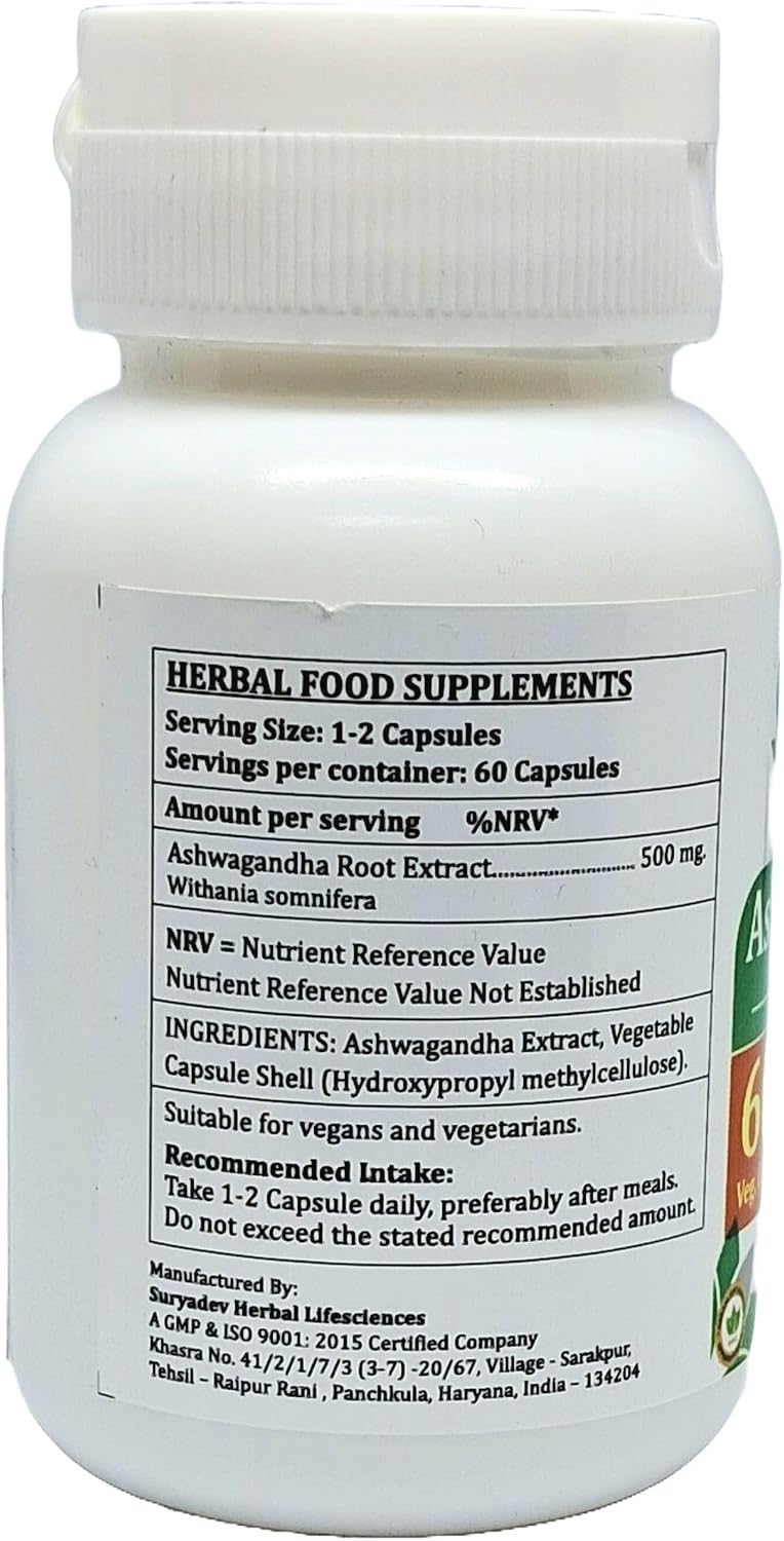 Ashwagandha Forte Capsules 500 mg – 60 Vegan Capsules (4-Pack) - görsel 4