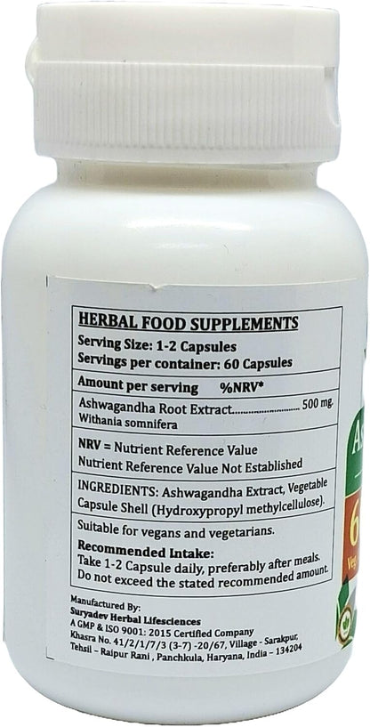 Ashwagandha Forte Capsules 500 mg – 60 Vegan Capsules (4-Pack)