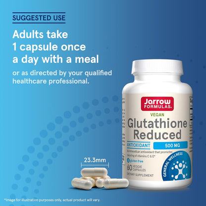 Jarrow Formulae Glutathione Reduced 500 mg – 60 Veggie Capsules