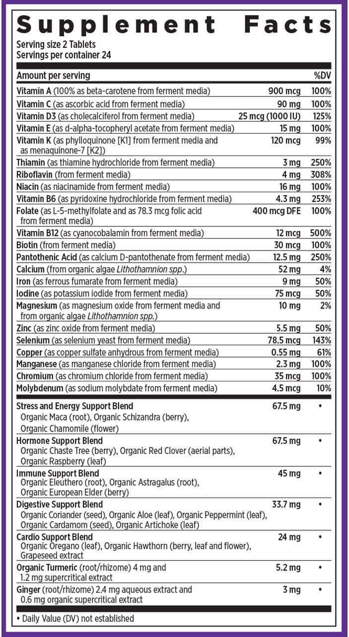 New Chapter Women's Multivitamin Advanced Formula - Whole-Food Fermented with Iron and Vitamin D3, 120 Tablets - görsel 6