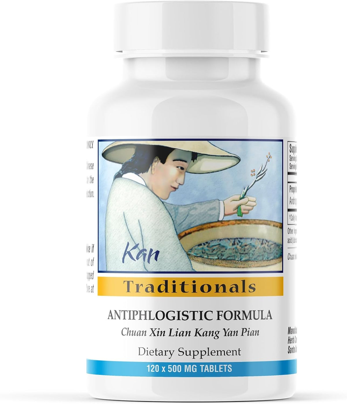 Kan Herbs Company Antiphlogistic Formula Tablets – Traditional Chinese Herbal Blend with Andrographis, Isatis & Dandelion, 120 Tablets - görsel 1