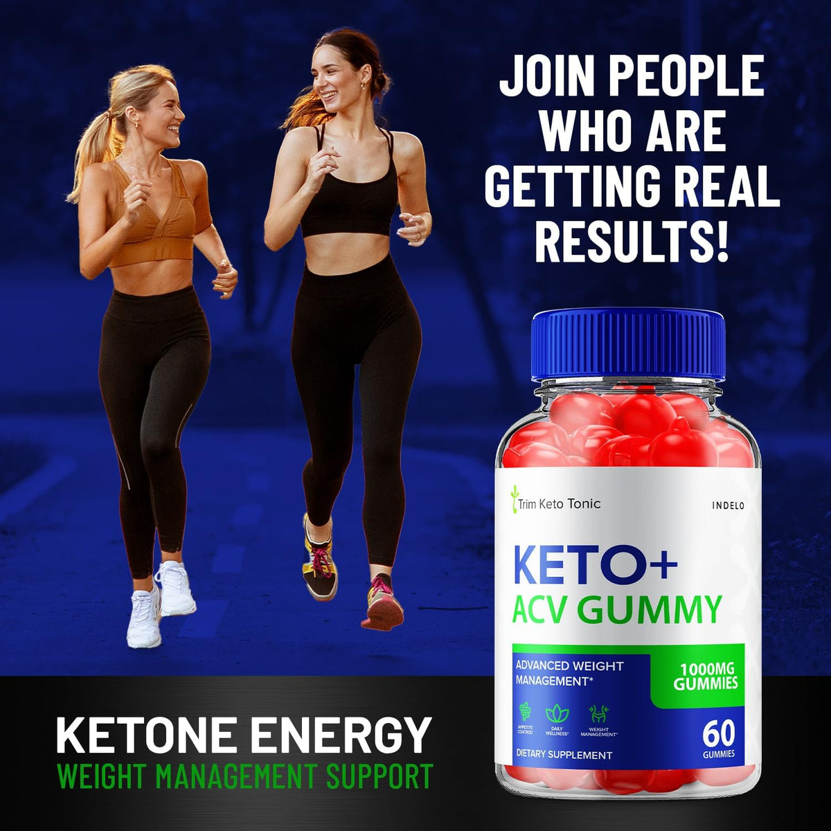 Trim Keto Tonic Keto ACV Gummies (Pack of 2) – Dietary Supplement with Apple Cider Vinegar, B12, Beet Juice & Pomegranate Powder – 120 Gummies - görsel 4