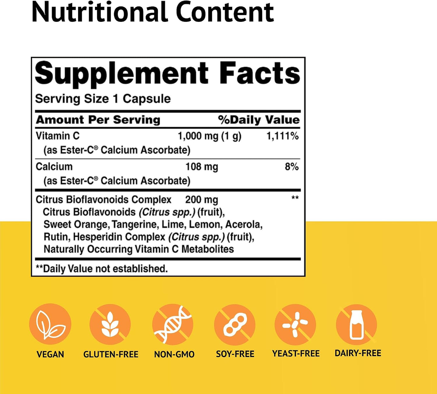 Ester-C 1000 mg with Citrus Bioflavonoids - 90 Capsules (Pack of 3) - görsel 2