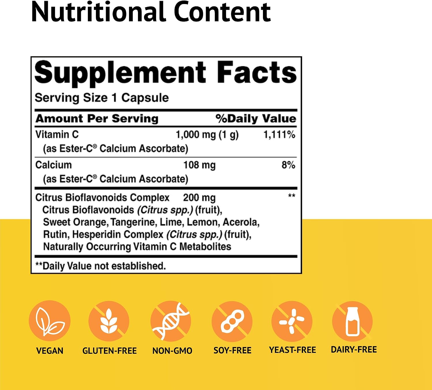 Ester-C 1000 mg with Citrus Bioflavonoids - 90 Capsules (Pack of 3) - görsel 2