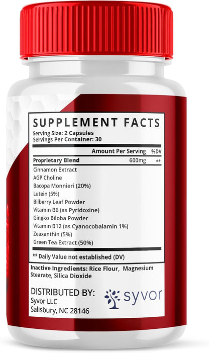 Glucocyn Capsules (2 Pack) - Official Glycogen Supplement with All Natural Ingredients - Max Strength Premium Vitamins for Women and Men (120 Capsules)