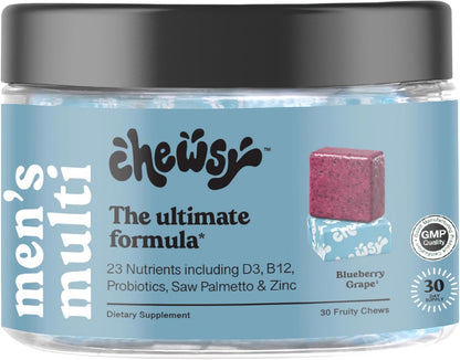 CHEWSY Men's Multivitamin Chews – Immune & Energy Support, 30-Day Supply