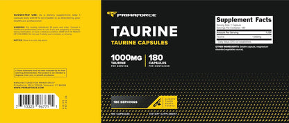 Primaforce Taurine 1000mg Capsules, 180 Capsules
