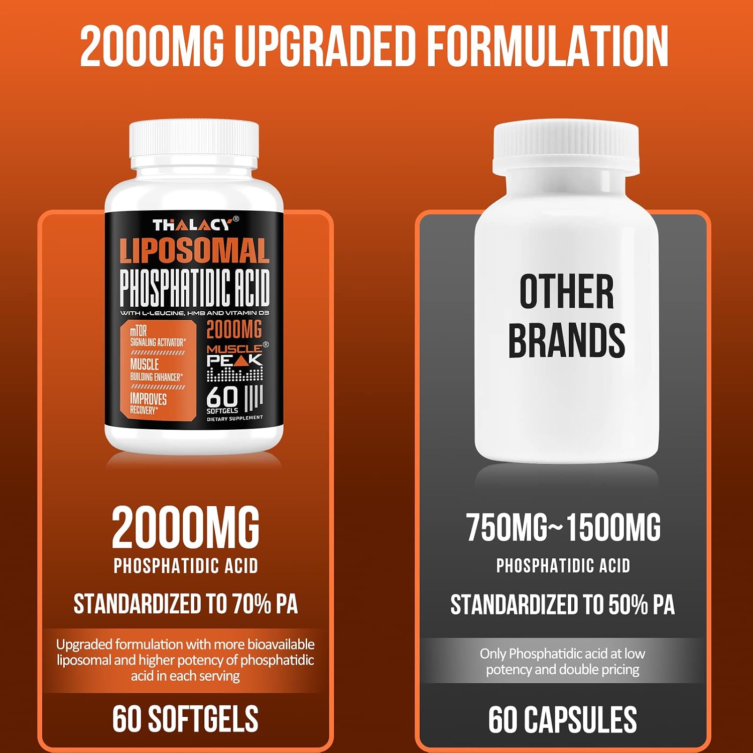 Thalacy 2000mg Liposomal Phosphatidic Acid Muscle Builder - 10 Pack - görsel 3