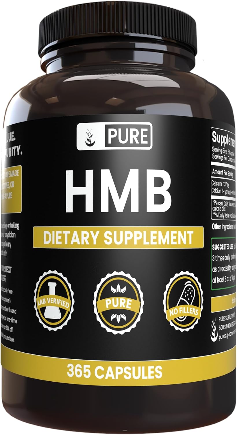 Pure Original Ingredients HMB (365 Capsules) - No Fillers, Lab Verified - görsel 1