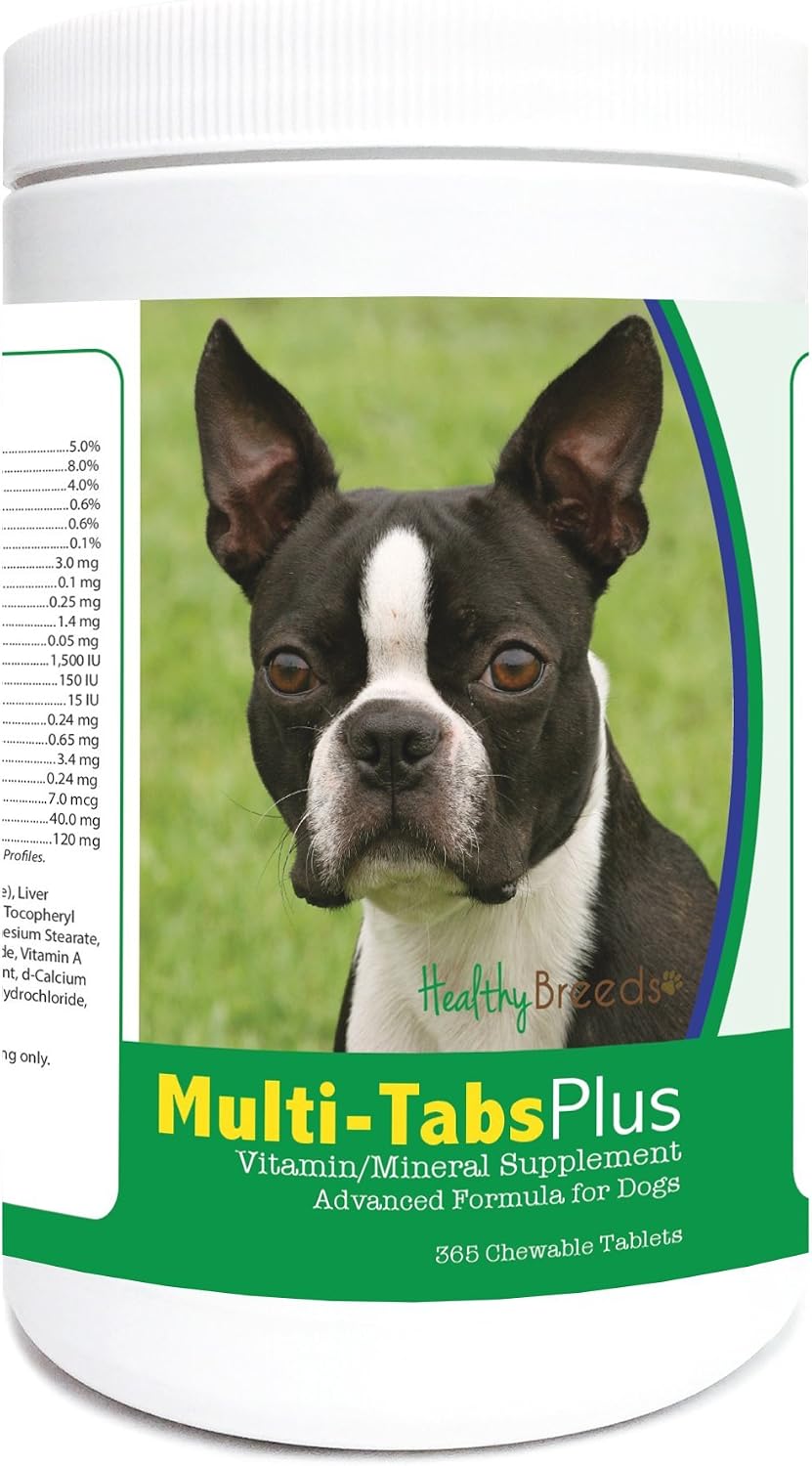 Healthy Breeds Boston Terrier Multi-Tabs Plus Chewable Tablets 365 Count - görsel 1