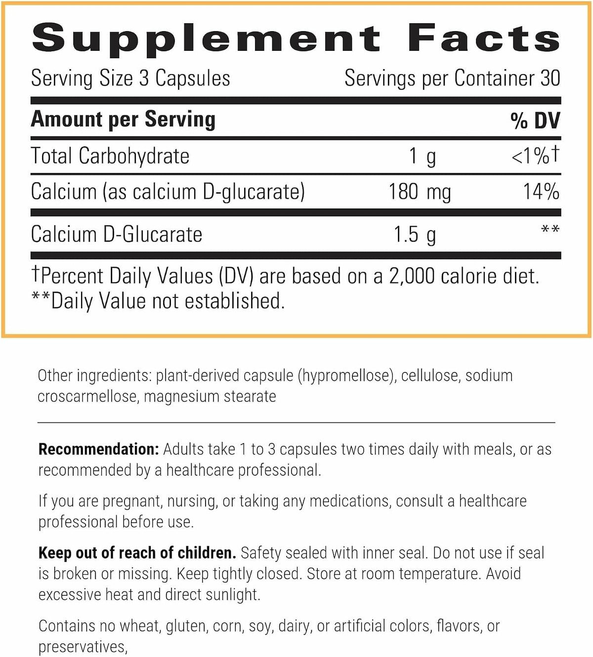 Integrative Therapeutics Calcium D-Glucarate – 90 Capsules - görsel 2