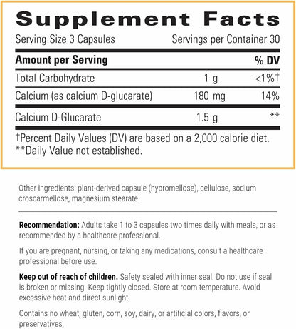 Integrative Therapeutics Calcium D-Glucarate – 90 Capsules
