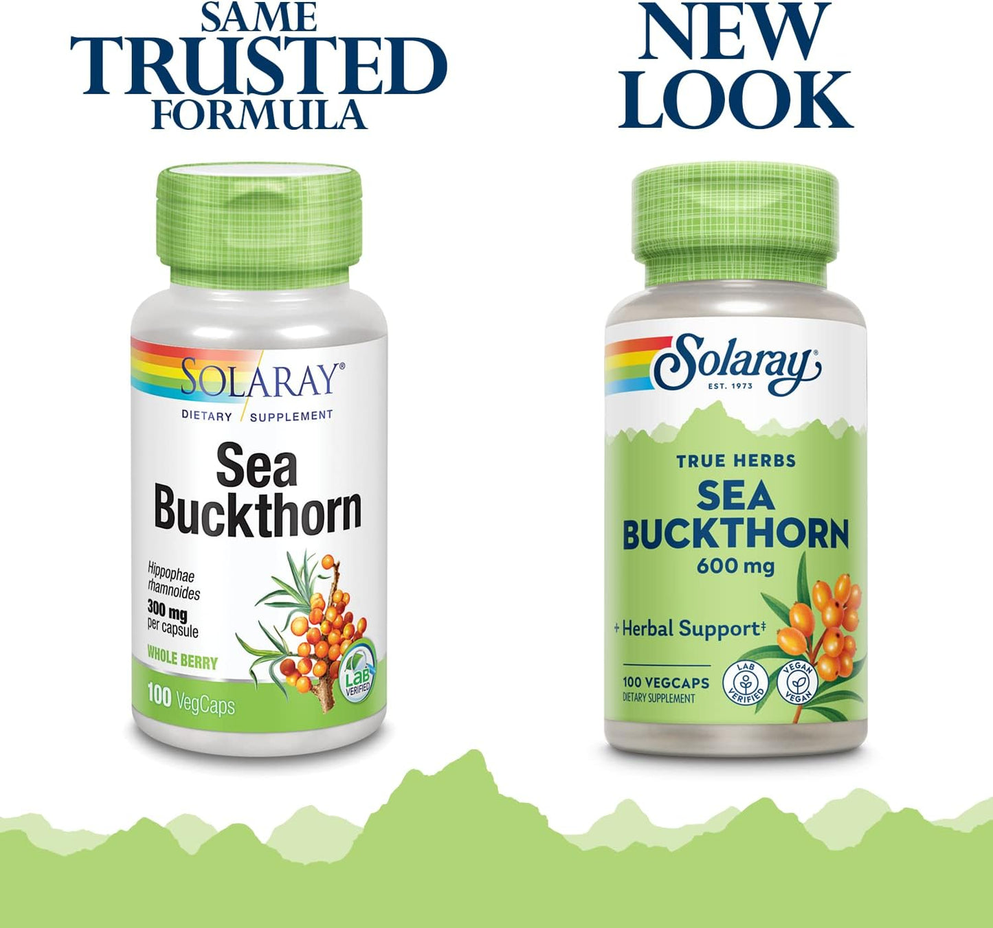SOLARAY Sea Buckthorn Berry, 600mg, 100 Veg Capsules - görsel 2