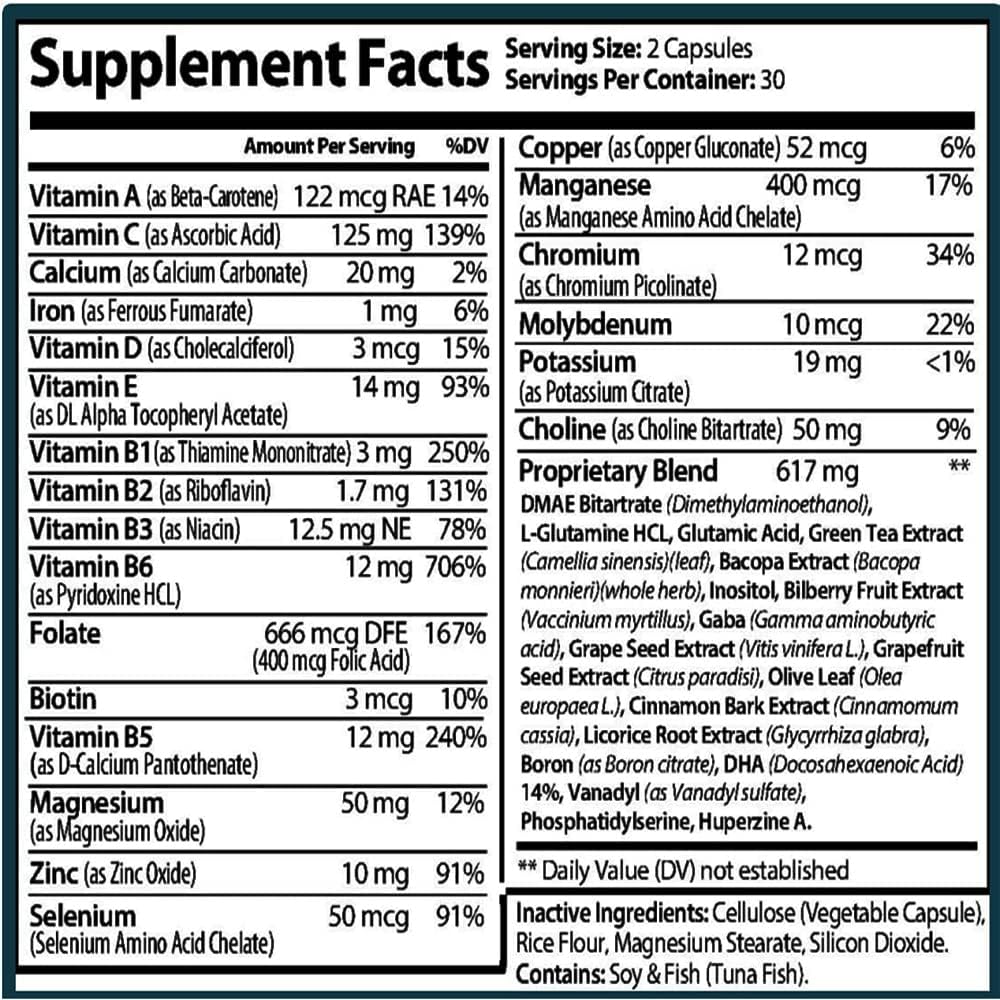 NeuroPhen Nootropics Brain Booster Supplement - Focus, Memory & Clarity Capsules - görsel 7