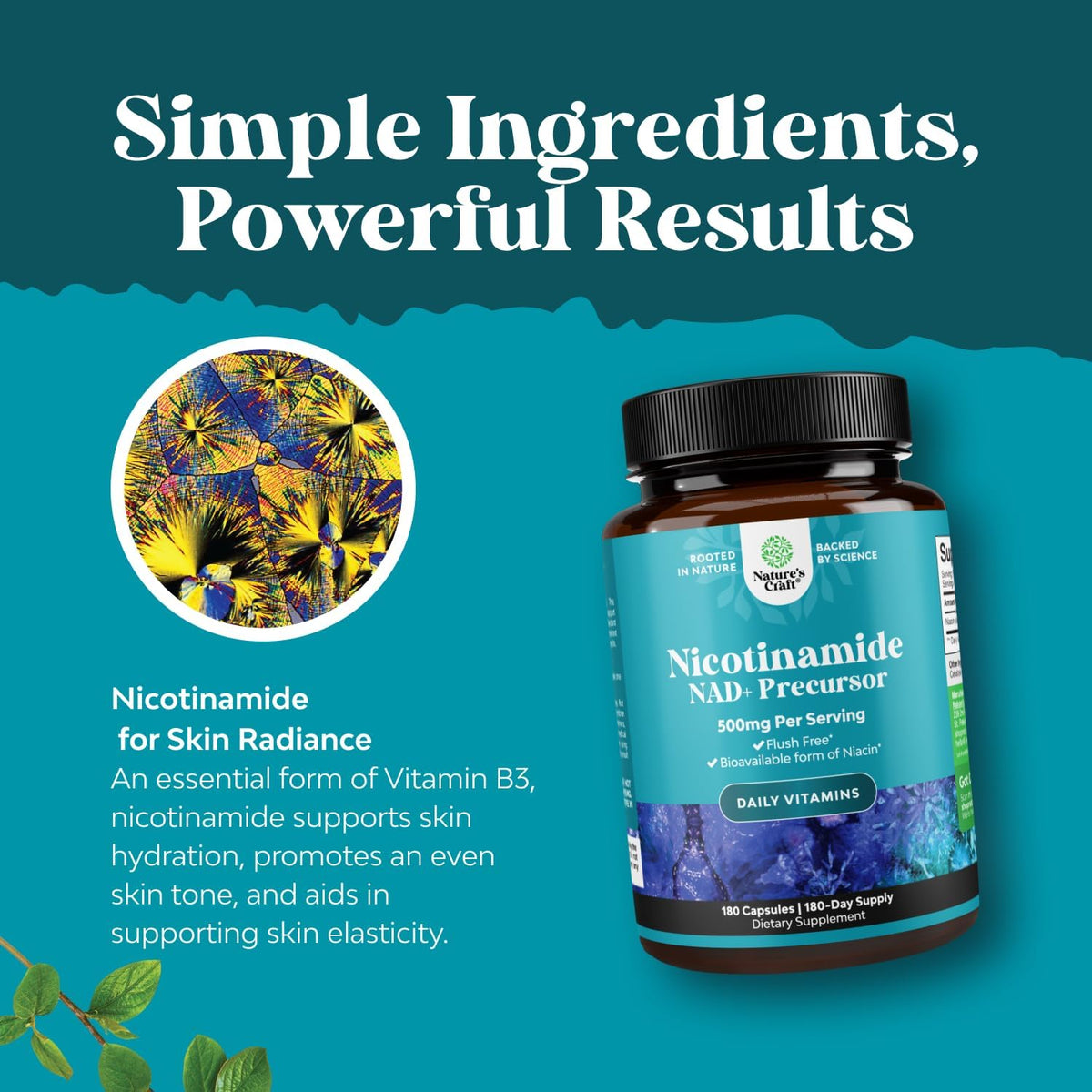 Vitamin B3 Niacinamide 500mg Capsules – Flush-Free Nicotinamide Supplement - görsel 4