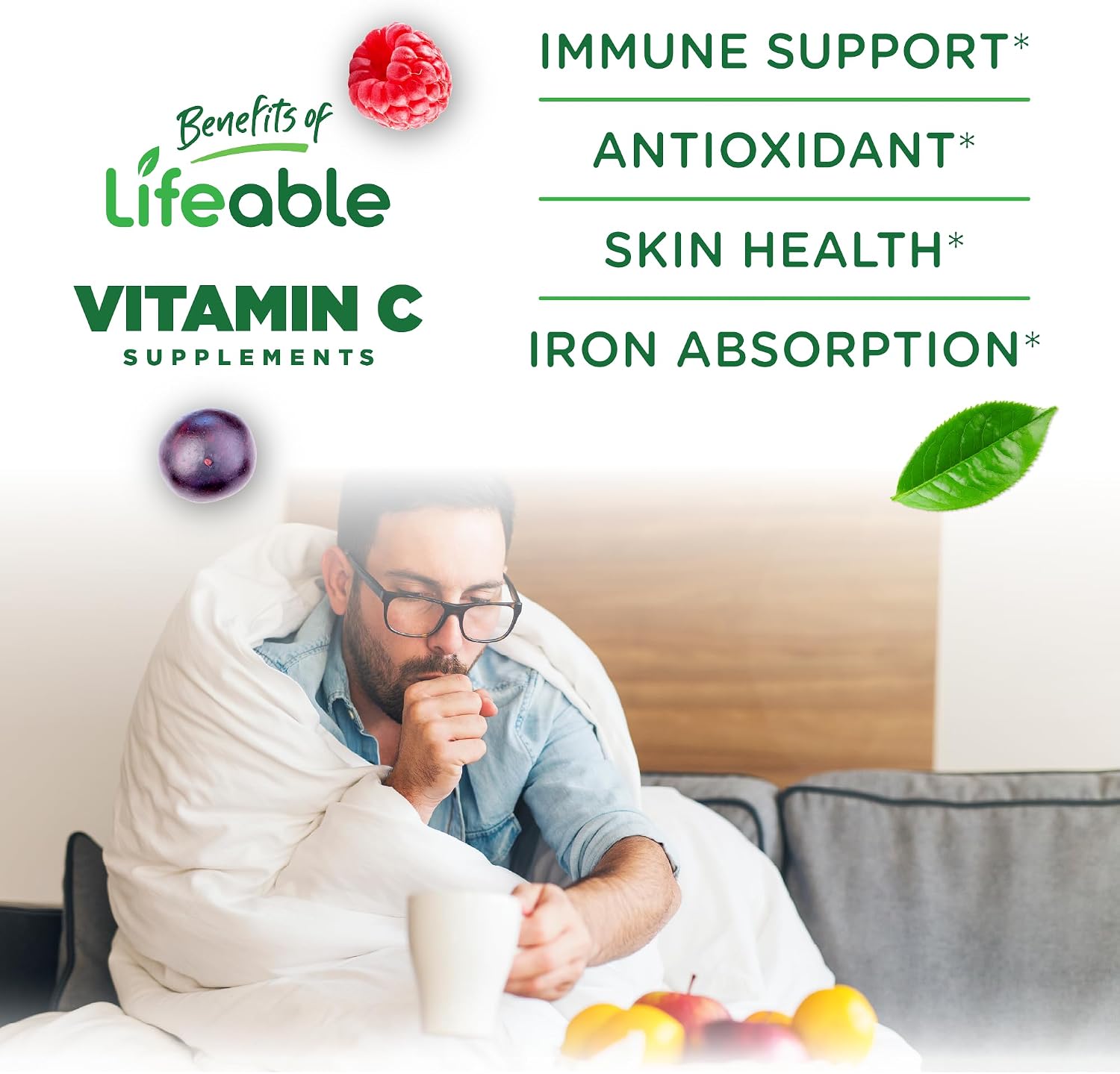 Lifeable Sugar Free Vitamin C Gummies – 250mg – Natural Orange Flavour – Immune Support – 90 Gummies - görsel 3