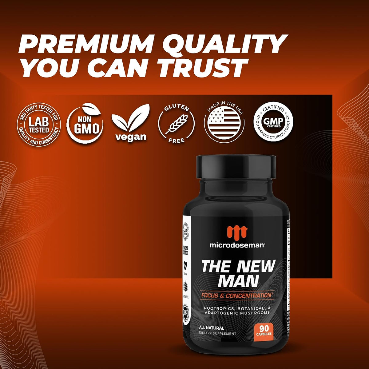 The New Man Brain Supplements for Memory and Focus, Brain Health - Concentration and Focus Supplement for Men - görsel 8