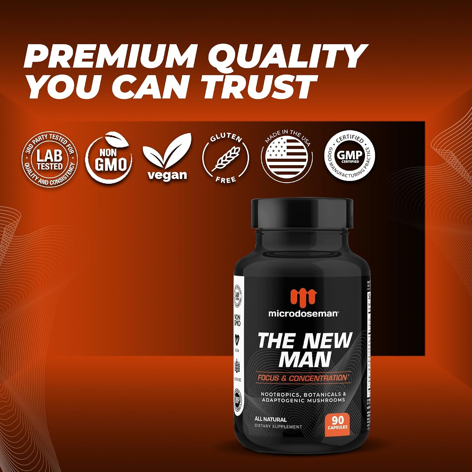 The New Man Brain Supplements for Memory and Focus, Brain Health - Concentration and Focus Supplement for Men - görsel 8