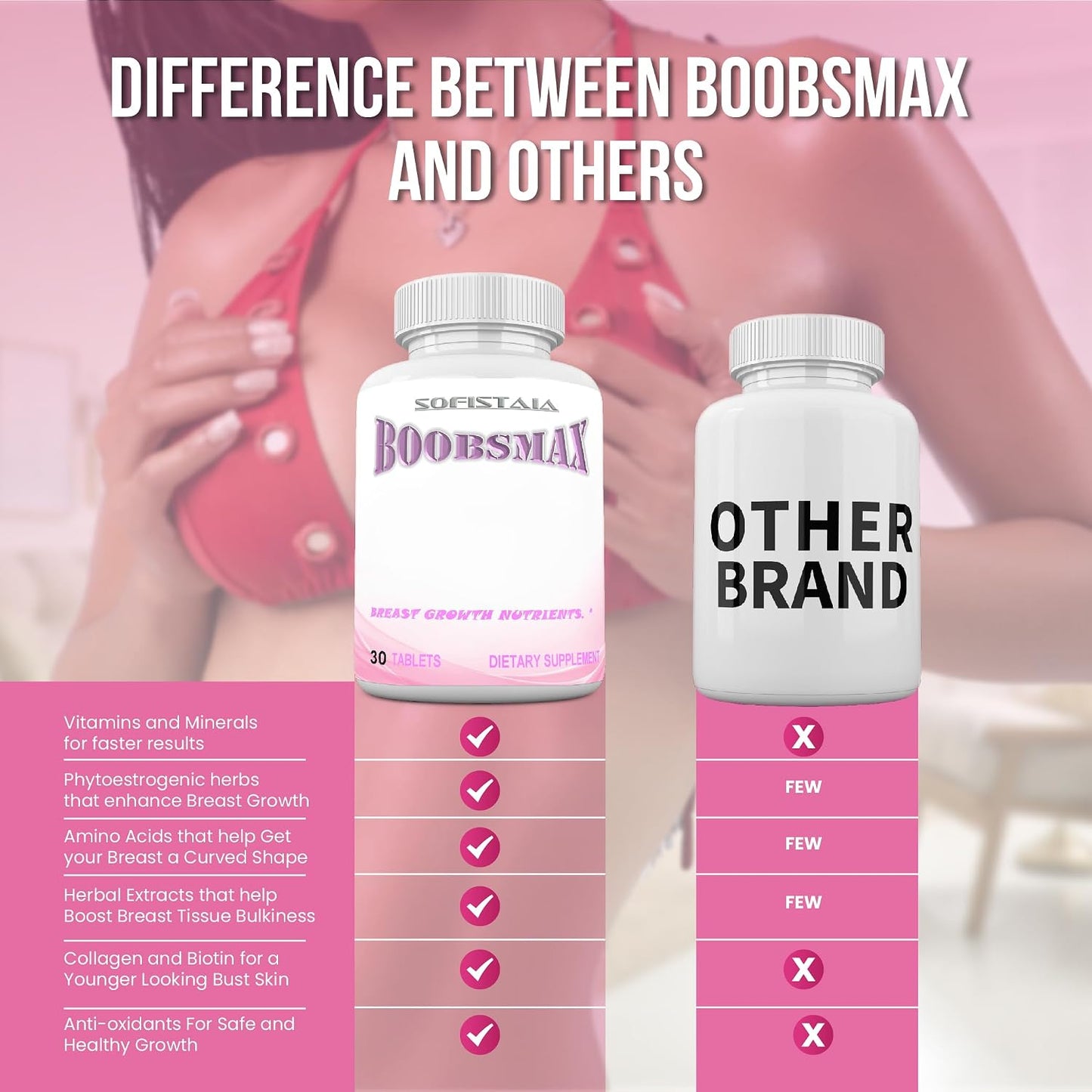 BOOBSMAX Natural Bust Enhancement Tablets - görsel 4