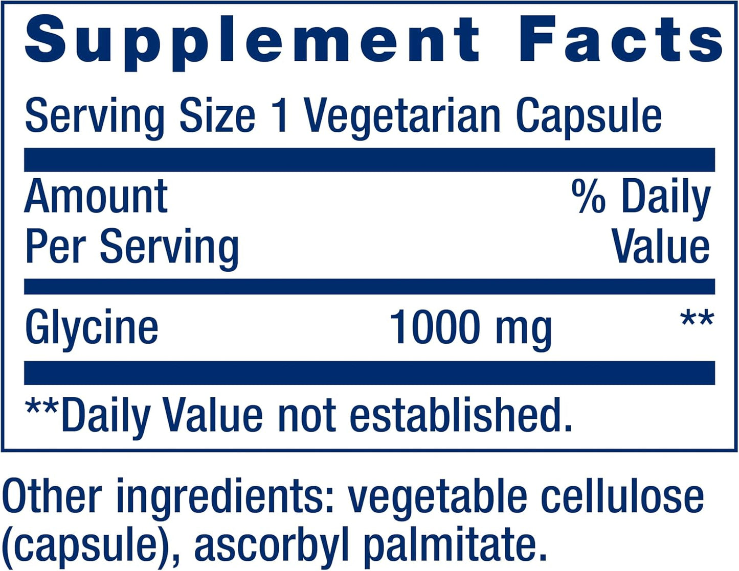 Life Extension Glycine, 1000 mg, 100 Capsules - görsel 3