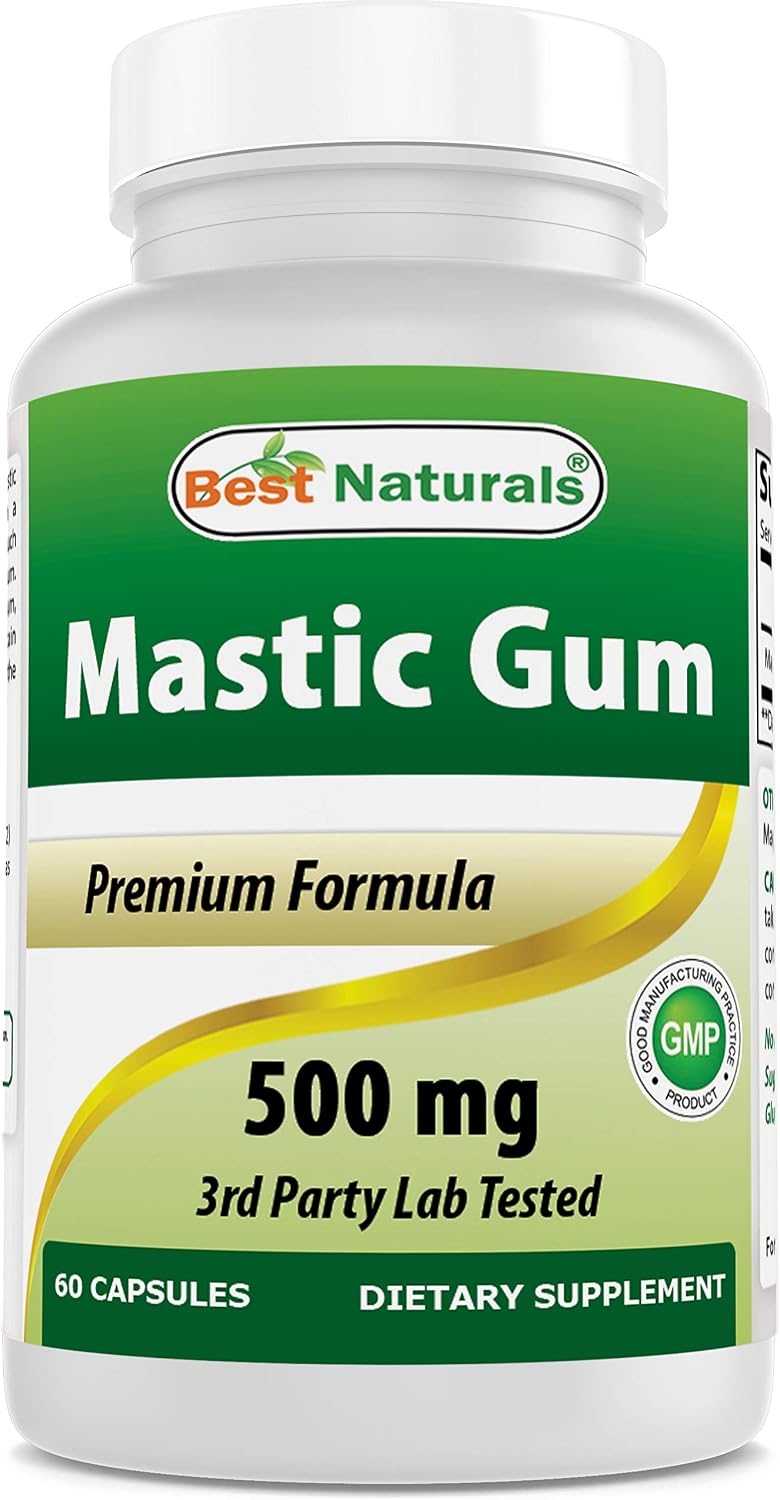 Best Naturals Mastic Gum 500 mg, 60 Capsules - görsel 4