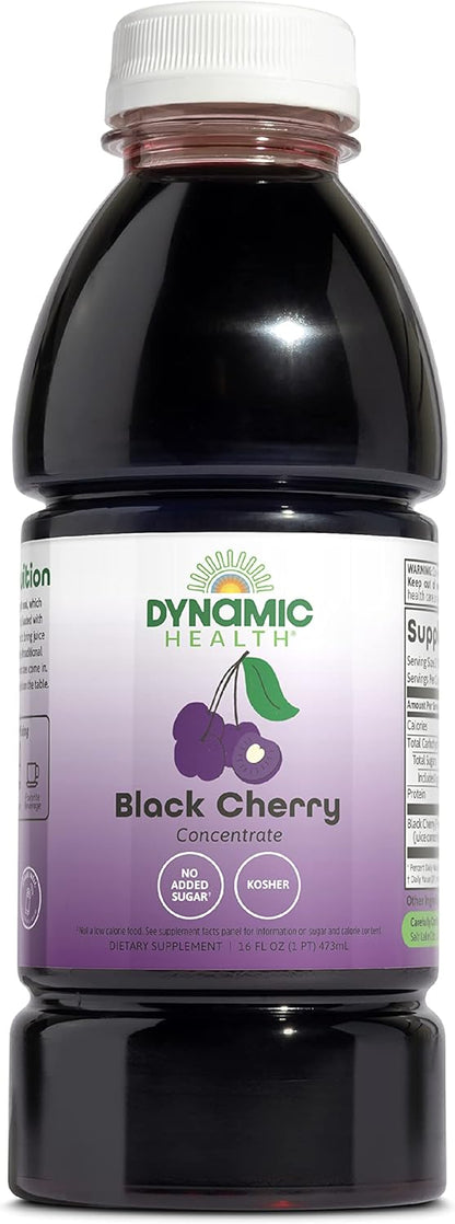 Dynamic Health 100% Pure Black Cherry Juice Concentrate – Antioxidant-Rich & Joint Support, 473 ml