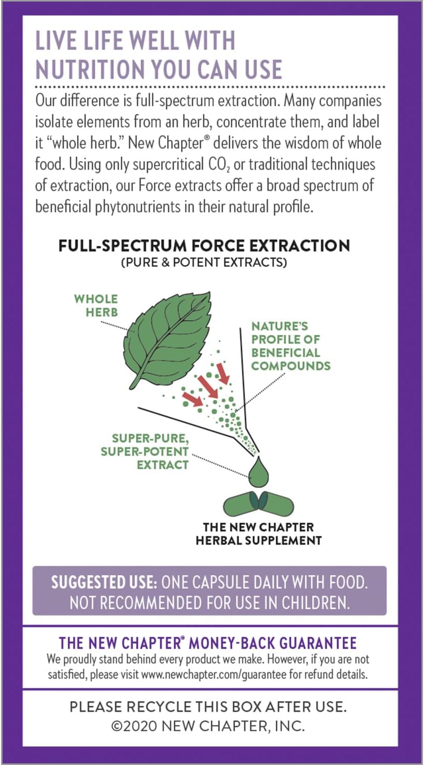 New Chapter Holy Basil Force – Stress Relief Supplement, 120 Vegetarian Capsules - görsel 7