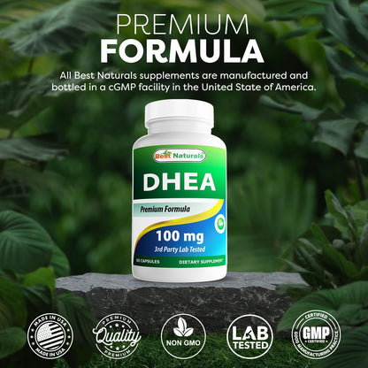 Best Naturals DHEA 100mg Food Supplement - 60 Capsules